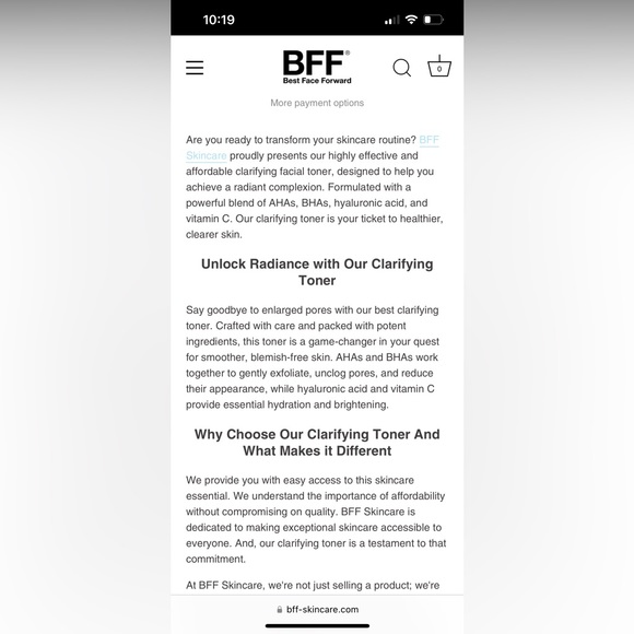 BFF SKINCARE | Clarifying Toner 20mL - Picture 2 of 5